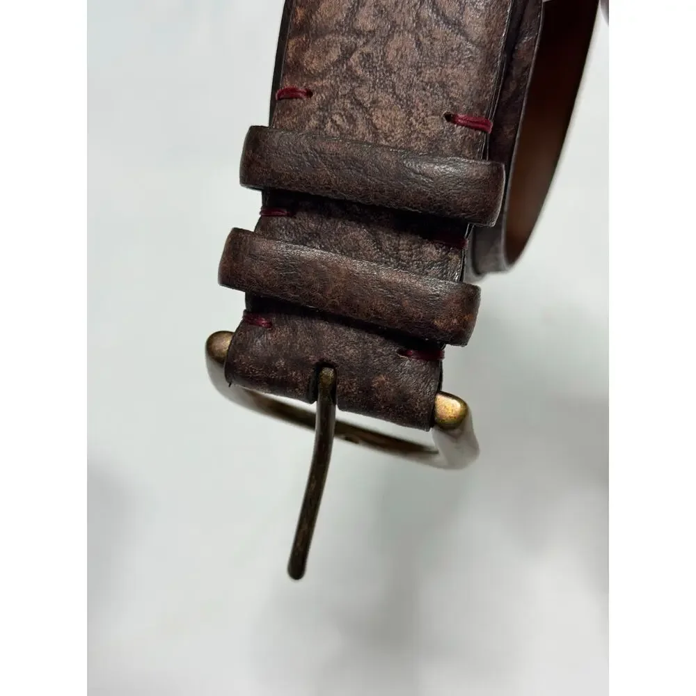 TORINO U.S.A. Brown Leather Alligator Embossed Belt size 36